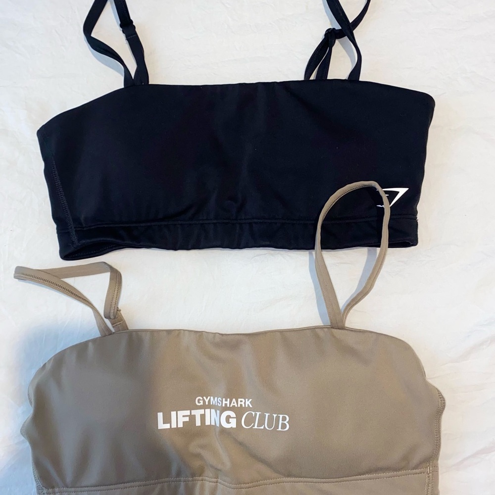 Gymshark Black and Tan Lifting Club Bras